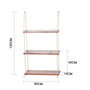 Hanah Home Raf236 Estantería de Pared de Madera de Abeto en Nogal